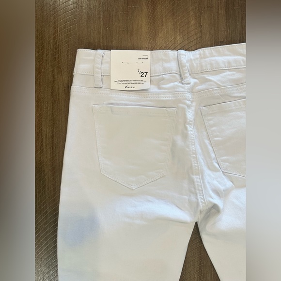 NEW Kancan White Distressed Twisted Seam Ankle Skinny Denim Jeans NWT Size 7/27 - Picture 10 of 16